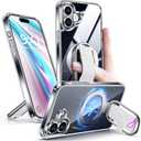 Shields Up for iPhone 17 Case with Stand, 17 Phone Case Clear with Ring Holder & Phone Grip [Compatible with MagSafe] Shockproof Protective Cover for iPhone 17 6.3 inch, Clear