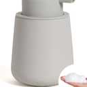 Bosilunlife Ceramic Foaming Soap Dispenser - 12oz Matte Grey Foam Hand Wash Dispenser Bathroom Countertop Soap Dispensers Kitchen Dish Soap Pump Dispenser Liquid Soap Dispenser for Bathroom