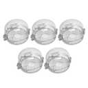 Clear Stove Knob Covers 5pcs Universal Oven Stove Gas Knob Cover Child Safety Children Kitchen Stove Gas Knob Covers Protection Gas Safety Case Stove Knob Case for Kitchen Baby Kid