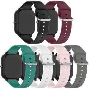 E ECSEM Bands Compatible for iTech Fusion 3 Watch Strap Classic Flexible Colorful Quick Release Replacement Wristband for iTech Fusion 3 Smartwatch for Women Men