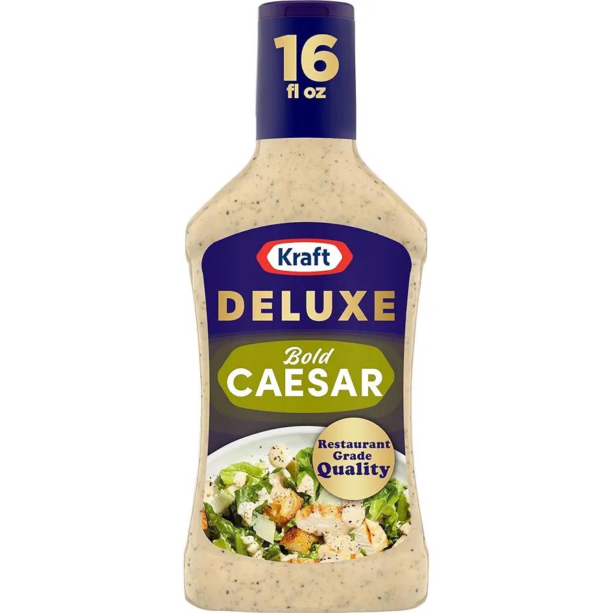 Kraft Deluxe Bold Caesar Salad Dressing (16 oz Bottle) BB: 8/1/2024