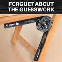 Saker Miter Saw Protractor|7-Inch Aluminum Protractor Angle Finder Featuring Precision Laser-Inside & Outside Miter Angle Finder for Carpenters, Plumbers and All Building Trades (Black)