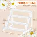 2 x Display Stand Organizer Room Decor - 4 Tier Acrylic Shelves Clear Display Risers, Perfume Organizer Stand,Cupcakes Stand Holder, Desserts Shelves Organizer and Decor for Bedroom, Bathroom, Party, 1 Pack(9 Inch ,1 Pack)