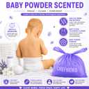 Baby Disposable Diaper Sacks (600 ct.) Fresh Baby Powder Scented, Easy-Tie Diaper Sacks Disposal Bulk Diaper Sacks Dog Poop Bags Cat Litter Waste Bags Sanitary Pads Disposal Bags (600 Bags, Purple)