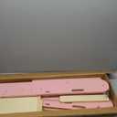 Grownsy Foldable Step Stool Toddler Tower, Toddler Kitchen Stool Helper, Collapsible Kids Standing Tower with 3 Adjustable Heights and Safety Net for Kitchen Bathroom Sink Counter (Pink)