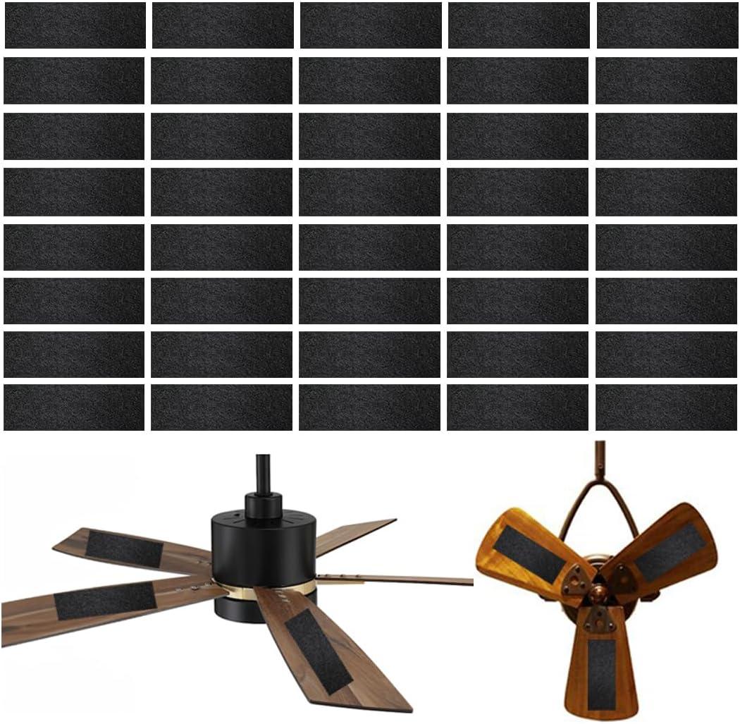 40 Pack Ceiling Fan Filters for Blades - Ceiling Fan Air Purifier Pads Accessories Dust Catcher - Activated Coconut Carbon Fan Filter