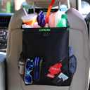 CarCan The Original 3 in 1 Hanging Car Trash Can for Back Seat, Cooler & Storage Bag  Metal Framed, Washable & Reusable Car Trash Bin with 3 Pockets (Pack of 1)
