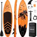 SUP Inflatable Stand Up Paddle Board 10'6" Ultra-Light Thick Paddleboard for All Skill Levels ISUP Paddle Board with Accessories, 10/6 Inflatable Paddle Boards for Adults & Youth