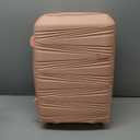 4 Piece Carry On Luggage Set 20 Inch, Expandable PP Hardshell Suitcase with Detachable Spinner Wheels & TSA Lock, Includes Cosmetic Case, Travel Tote & Toiletry Bag, Lightweight (Pink)