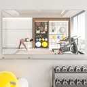 Hasipu Home Gym Workout Mirror 72" L x 36" W-1pc Large Full Length Mounted Full Body Frameless Mirror for Workout, Yoga, Garage, Bedroom, Dance