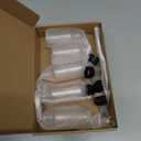 PATIKIL 2oz(60ml) Plastic Dispensing Bottle, 5Pcs Squeeze Graduated Empty Bottles with Black Twist Cap for Liquids, Inks, Oils, Sauces, Arts and Crafts, Transparent