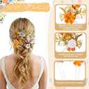 Thiccywoov 6 Pcs Flower Hair Clip, Boho Bride Floral Hair Pin Wedding Flower Accessories for Women International Women's Day Mother's Gifts Flamenco Dancer Bridal Wedding Party Supplies Decor