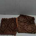 decorUhome Cozy Textured Throw Pillow Covers 18x18 Inch Set of 2, Soft Plush Faux Wool Dark Brown Accent Couch Pillow Covers for Modern Farmhouse Sofa Bed Living Room