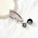 Dhdfisd Twist Knot Clasp Keychain 8 Ball Dice Keychain Bag purse handbag Charms Fashion Accessory Heavy Duty Snap Hook(R 8 Ball)