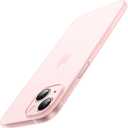JETech Ultra Slim Case for iPhone 15 6.1-Inch, Camera Lens Cover Full Protection, Lightweight Matte Finish PP Hard Minimalist Case, Support Wireless Charging (Pink)