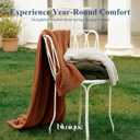 100% Cotton Cable Knit Throw Blanket, Lightweight Soft Knit Blanket for Sofa Couch Bed, Breathable All-Season Throw, Cozy Decorative Blanket, 50 x 60 Inch,Olive Green