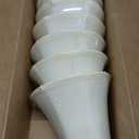 Wellmet Chandelier Shades, ONLY FOR CANDELABRA BULBS, Clip-on Fitter Lamp Shades, 3" X 6" X 5", 6 pcs Set (Cream white)
