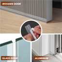 2 x RECAPS 25mm 16.4 Feet Silicone Weather Stripping Door Seal, Transparent Under Door Gap Filler for Draft Stopper Adhesive Doors Windows and Shower Glass Gaps