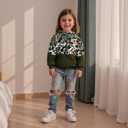 Toddler Baby Boy Girl Camo Hoodie Half Zip Pullover Sweatshirt Kids Long Sleeve Fall Shirts for Fishing Hiking (3-4T, A-green 3)