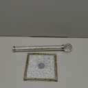 Suwimut Paper Towel Holder Countertop, Silver Paper Towel Roll Dispenser Stand Weighted Base Non Slip Filled with Sparkly Crystal Crushed Diamond for Home Kitchen Bathroom Tabletop