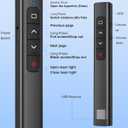 2 x USB Type C Wireless Presentation Clicker with Volume Remote Control, Presenter Remote & PowerPoint Slide Advancer for Mac, Computer, Laptop, Keynote, Google Slide