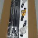 YaFex Curtain Rods 32-144 Inch, Heavy Duty 1 Inch Adjustable Curtain Rod for Windows, Black Extra Long Window Treatment Rods, Modern Design, Easy Installation