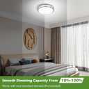 GoBright 2-Pack 10 Inch Bathroom Light Fixtures Ceiling Mount, 30W 3200lm Super Bright LED 2700K/3000K/4000K/5000K/6500K Adjustable Dimmable Kitchen Hall Ceiling Lamps, Brushed Nickle