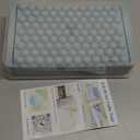 WIBIMEN Mini Ice Cube Trays, Small Tiny Round Pebble Crushed Nugget Ice Trays for Freezer with Lid - Chilling Drinks Coffee Juice(2 Pack/0.55In - Blue)