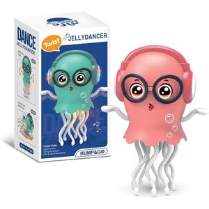 Dancing Jellydancer Baby Toy, Crawling Dancing Walking Jellydancer Tummy Time Toy 3 4 5 6 7 8 9 10 11 12 Babies, Fidget Toy Magic Loud Music Crawling Toys for Girl Kids Boy Birthday Gifts