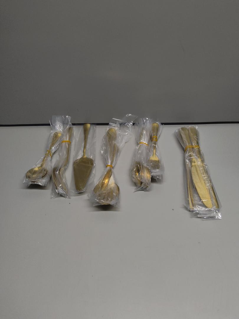 Magicpro, Stainless Steel Cutlery Set, Gold, 45 Pieces
