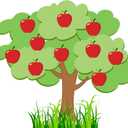 Nosiny Apple Tree Classroom Bulletin Board Set Fall Church Tree Bulletin Board Cutouts Autumn Classroom Wall Decor for Home Elementary School Teacher Chalkboard Supplies(Red)