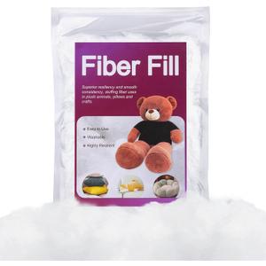 BUTUZE 5.29oz/ 150g Polyfill Stuffing Fiber Fill, (2.1oz-4.4lb) White Premium Fiberfill Stuffing for Craft, Crochet Stuffing, Stuffing for Stuffed Animals, Cotton Batting - Sealed Packaging