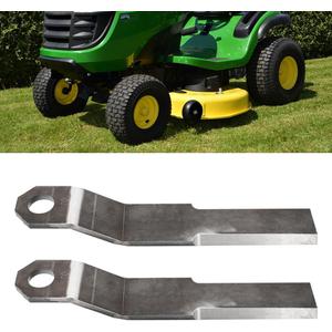 MOTOQUEEN Replacement Bush Hog Cutter Durable Blades for Mower King Skidsteer 2-3/8" x 14" x 3/8" Replacement Blades for Brush Mowers Heavy Duty AR400 Steel 10mm Thick (2 Blade Set)