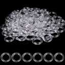 100Pieces Clear Roman Blind Curtain Rings, O-Rings Plastic Rings for Roman Shades,Clear Roman Blind Curtain Rings Cafe Curtain Rings Clear Plastic O Rings Roman Shade Hardware for DIY Blinds,Curtains