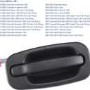 Rear Left Drive & Right Passenger Side Door Handles for 1999-2007 Chevy Silverado Suburban Tahoe Avalanche GMC Sierra Yukon Cadillac Escalade,Replaces 15721572, 15721571 Outside Handle