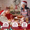 Whaline 3 Pcs Christmas Serving Trays Xmas Tree Plastic Serving Platters Dishes for Holiday Party Breakfast Lunch Dinner Food Snack Supplies, 10 x 13 Inch