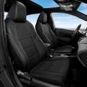 FREESOO Custom Fit RAV4 Seat Covers for Toyota RAV 4 2025-2019 (Hybrid/Prime/PHEV) XSE SE, Faux Leather, 4Layer Waterproof, F/R Headrest, Airbag Deployment Compatible, Durable, Luxury, Black Full Set