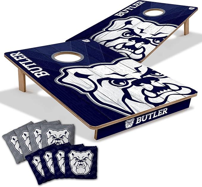 YouTheFan NCAA 2’ x 3’ Wood Cornhole Game with Logo Bags (Butler Bulldogs)