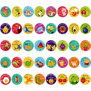 XunYee 200 Pcs Reward Button Pins Mini Round Inspirational Recognition Button Punny Motivational Pins Bulk Teacher Reward Pin for Kids Students Classroom Elementary Grade School Home Supplies