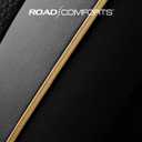 Road Comforts Car Seat Covers, Leather Seat Covers with Piping, Air-Cool Mesh Designed, Airbag Compatible Automotive Front Seat Covers for Most Car, Truck, Van, SUV - Black with Black Piping