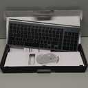 SABLUTE Wireless Keyboard and Mouse Combo Backlit - Compact Quiet Keyboard with RGB Mouse, Rechargeable, Slim, Sleep Mode, Portable Cordless Keyboard Mouse Set for Mac, Windows, Laptop (Space Gray)