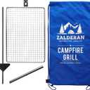 Campfire Grill  Small, Lightweight 304 Stainless Steel Cooking Grate for Camping, Hiking, Backpacking  Portable Campfire Cooking Grill for 12 People