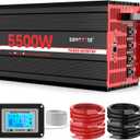 5500W Power Inverter 12V DC to 110V/120V AC Car Inverter with 4 AC Outlets,3.1A USB Port, Type-C Port, Peak Power 11000W Car Power Inverter for Vehicles, RV,Truck,Road Trip