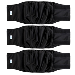 leekalos Male Dog Diapers (3 Pack), High Absorbing Dog Belly Bands for Male Dogs, Washable Reusable Dog Male Wraps (Large)