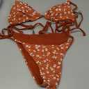ZAFUL Women's Triangle Bikini Floral String Bikini Set Two Piece Swimsuit Bathing Suits, Size M