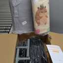 Hiaksedt 50 x 50 inch Baby Playpen with Mat Small Playpen for Babies and Toddlers Baby Fence Playards (Dark Gray + Mat)