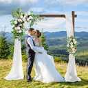 Wedding Arch -7.48FT Square Wooden Wedding Arches for Ceremony, Wood Arbor Backdrop Stand for Proposal Wedding Party Scene, Birthday Party, Bridal Shower, Garden, Outdoor, Rustic Decorationsz