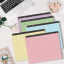 Yaridar (10 Pads 11" x 9.5" Legal Pads College Ruled Notepad, Colored Lined Paper Pads, 50 Sheets/Pad, Colors Pastel Writing Pads for School Office