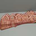 2 Pcs 5.2 ft X1 ft Christmas Gingerbread House Decoration for Above The Cabinet Plastic Cardboard Xmas Village House Farmhouse Gingerbread Village Silhouette Cutout for Tabletop Kitchen Shelf