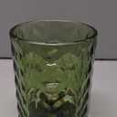 LUSHARBOR Battery Operated Table Lamp, Small Lamp Bedside Decor Ambient, Cordless Glass Table Lamp Battery Powered for Bookshelf Desk Living Room Entryway Dorm Wave Design-Green